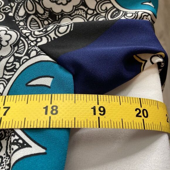 Express The Portofino Shirt Regular Fit Button-Up Blue Aqua Floral Print Size A - Picture 4 of 12